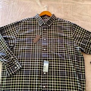 Daniel Cremiux green plaid button-down, Men’s XL